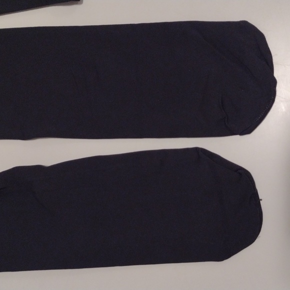 NEW Set of Two Thick Opaque Dark Charcoal Gray Footed Tights Size Small - Picture 12 of 13